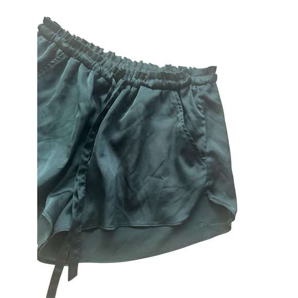ABERCROMBIE & FITCH Dark Green Satin Sleepwear Shorts Size Small - Picture 5 of 6